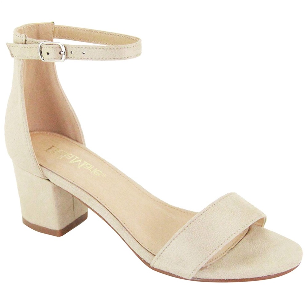 NEW Nude Block Heel Sandal Heel